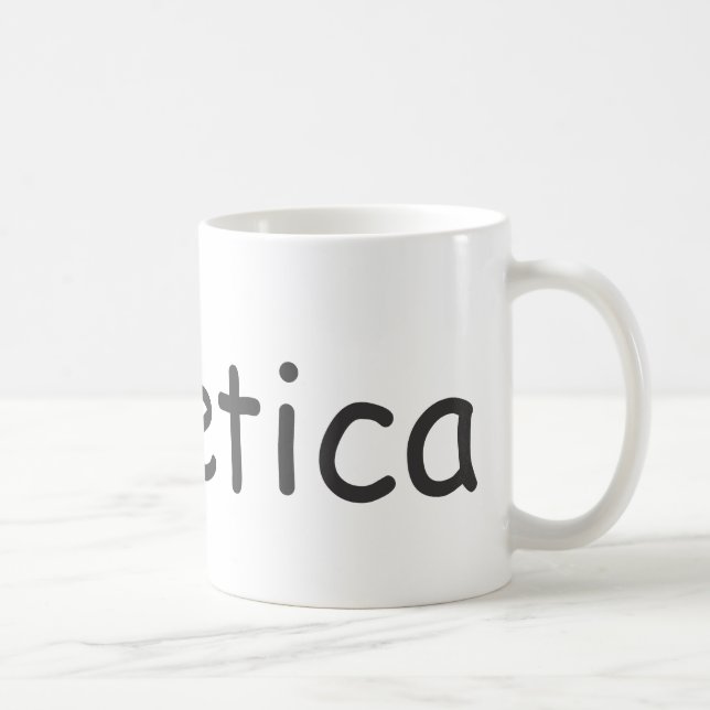 Caneca De Café Helvética em cómico sem a caneca! (Direita)