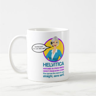 Caneca De Café "HELVITICA" (soletrado como pronunciado) PELO