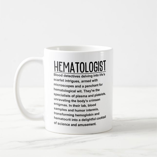 Caneca De Café Hematólogo (Esquerda)