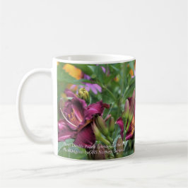 Caneca De Café Hemerocallis & Echinacea da ameixa