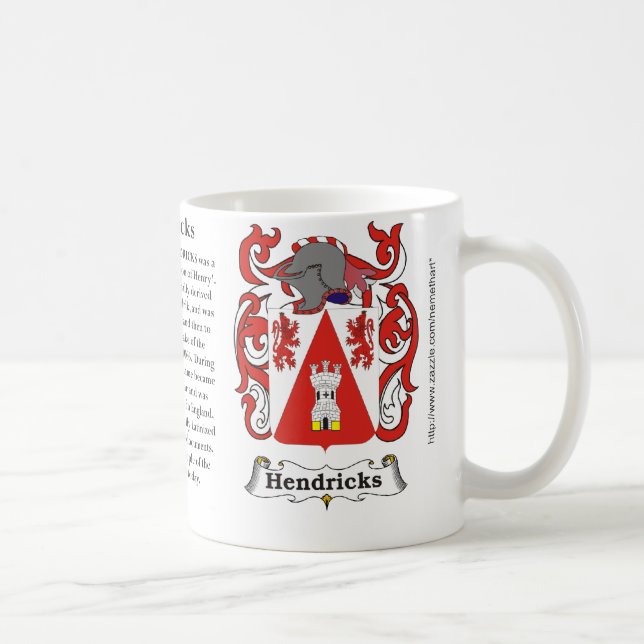 Caneca De Café Hendricks, a origem, significado e a crista (Direita)