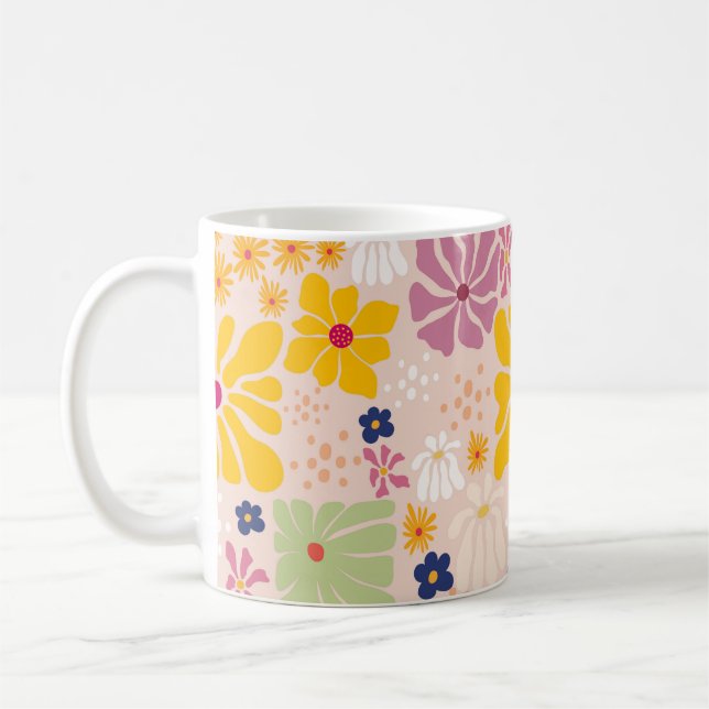 Caneca De Café Henri Matisse Floral Inspired Seamless Pattern (Esquerda)