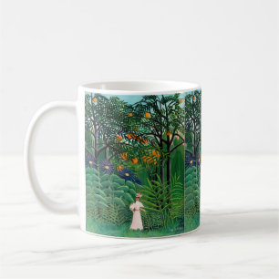 Caneca De Café Henri Rousseau - Mulher caminhando em uma Floresta