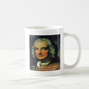 Caneca De Café Henry Fielding "Se o dinheiro é seu Deus" Citação
