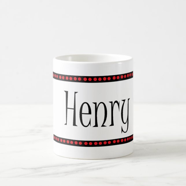 Caneca De Café Henry pontilha o nome (Centro)