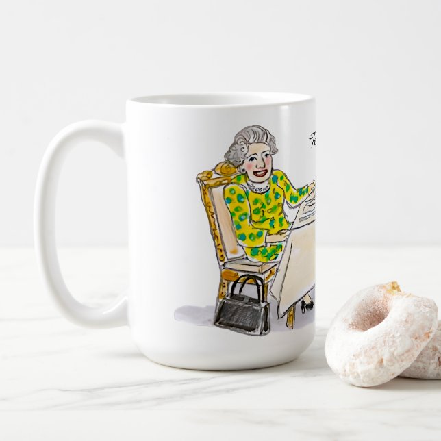Caneca De Café Her Majesty, Queen Elizabeth II (Com Donut)
