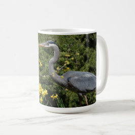 Caneca De Café Herão excelente Azul com Daffadoils