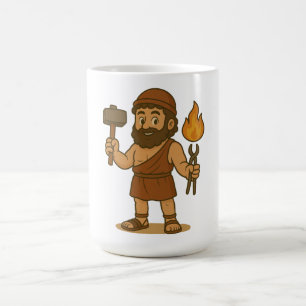 Caneca De Café Hermes da Mitologia Grega em Desenho Animado Fofo