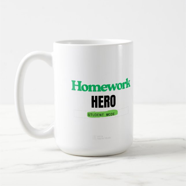 Caneca De Café Herói da Casa: Estudante Modo Tee (Esquerda)