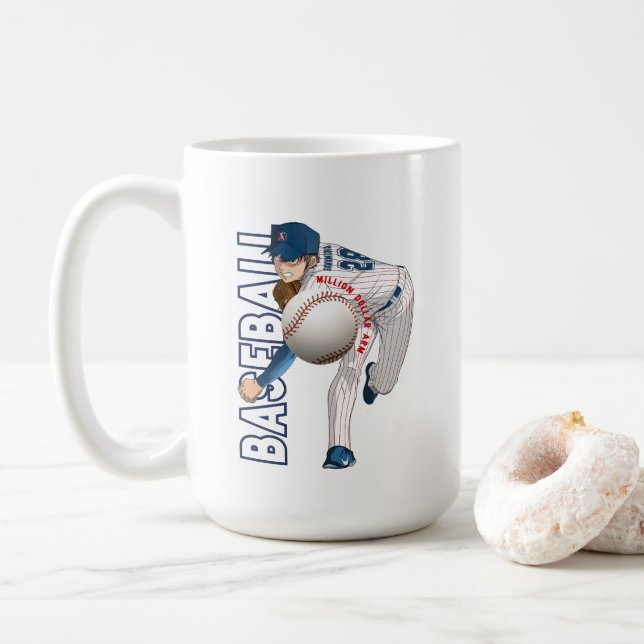 Caneca De Café Herói do Baseball com Milhão de Dólares | 15# (Com Donut)