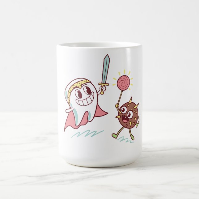 Caneca De Café Herói dos Dentes vs Bactérias Monstro Diversão Car (Centro)