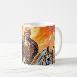 Caneca De Café Heroic Trump Warrior em Ouro Armor