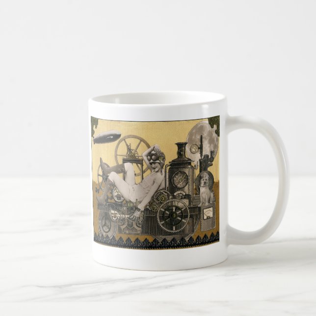 Caneca De Café Heroína de Steampunk (Direita)