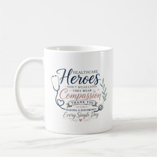 Caneca De Café Heróis da Saúde Vestem Compaixão