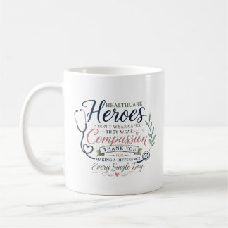 Caneca De Café Heróis da Saúde Vestem Compaixão