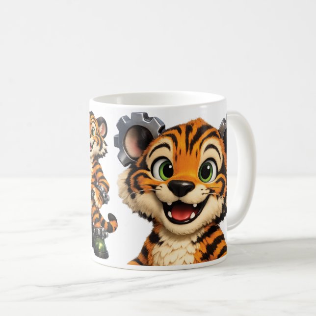Caneca De Café Heróis Gearbound Tigres (Frente Esquerda)