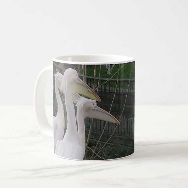 Caneca De Café Herons White Coffee Mug (Frente Esquerda)