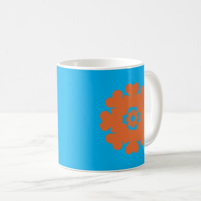 Caneca De Café Herz ♥ Heart – Sun Star flower (Frente Esquerda)