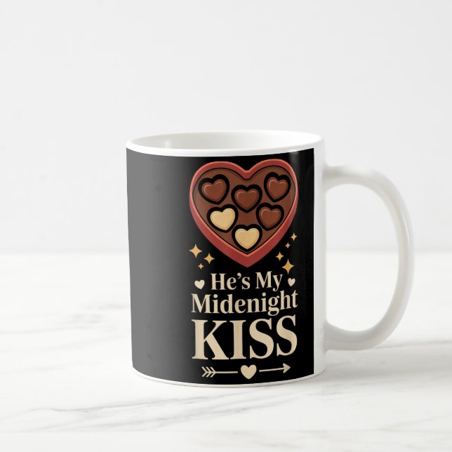 Caneca De Café He's My Midnight Kiss Happy New Year Matching Coup (Direita)