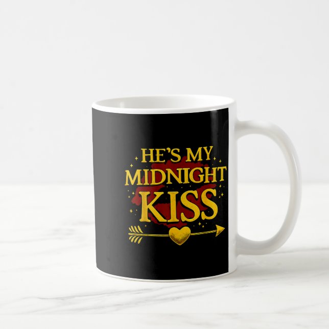 Caneca De Café He's My Midnight Kiss Matching Couples Valentine’s (Direita)