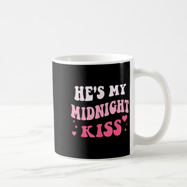 Caneca De Café He's My Midnight Kiss Saying Romantic Couple New Y (Direita)