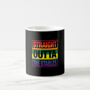 Caneca De Café Hetero De Arte De Cavalo Fora Dos Estáveis
