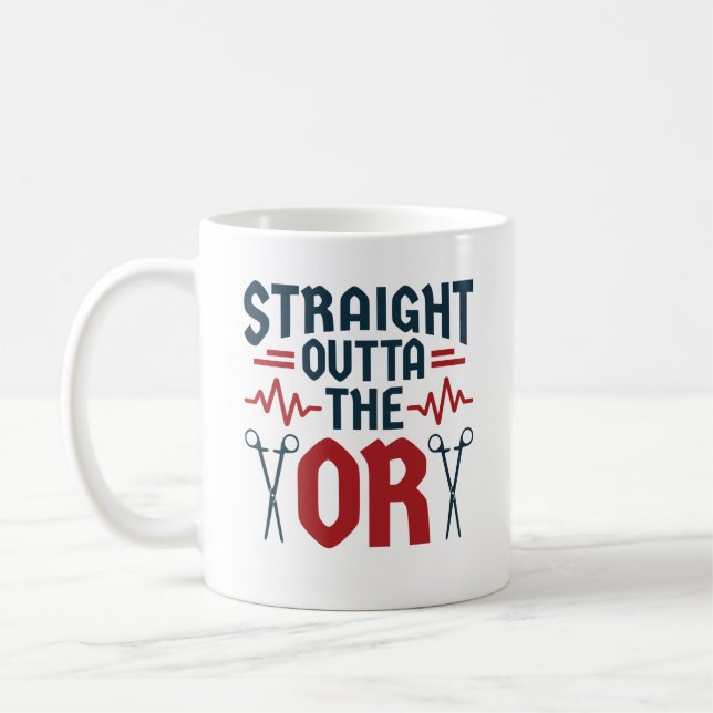 Caneca De Café Hetero fora da OU Cirurgiã técnica cirúrgica (Esquerda)