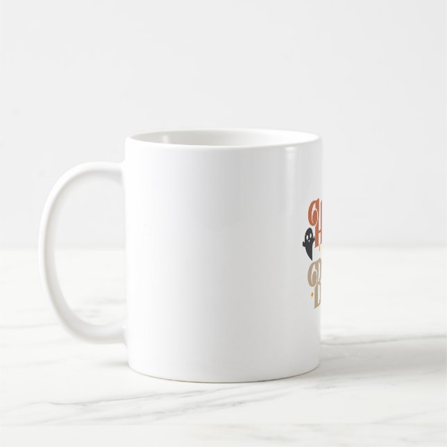 Caneca De Café Hey Boo Boho Halloween Hey Boo Ghost (Esquerda)