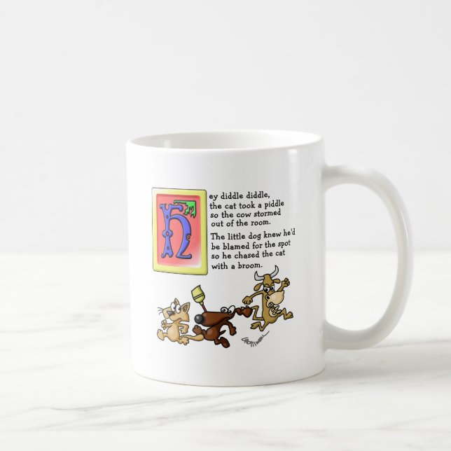 Caneca De Café Hey Diddle Diddle (Direita)