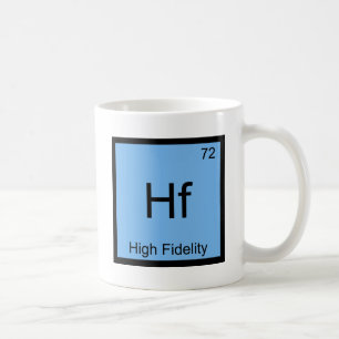Caneca De Café Hf - Símbolo de Elemento Químico de Alta Fidelid