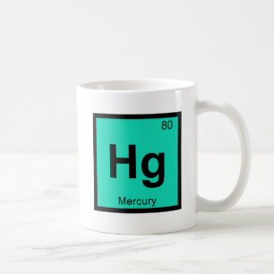 Caneca De Café Hg - Símbolo de Mesa Periódico de Química de Me