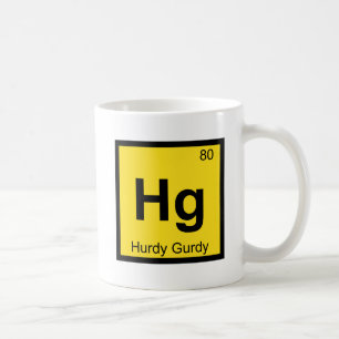 Caneca De Café Hg - Tabela Periódica de Química Música Hurdy Gurd