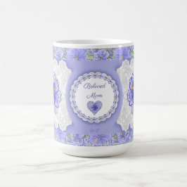 Caneca De Café Hibiscus & lace BLUE