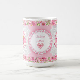 Caneca De Café Hibiscus & Lace PINK