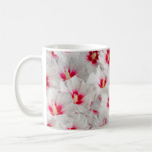 Caneca De Café Hibiscus - Padrão de Flor de Rosa chinês