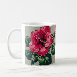 Caneca De Café Hibiscus Pastel Floral Molt