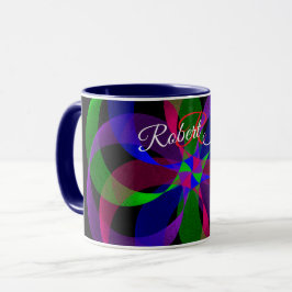 Caneca de Café Híbrida Geométrica 3D 2D