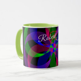 Caneca de Café Híbrida Geométrica 3D 2D