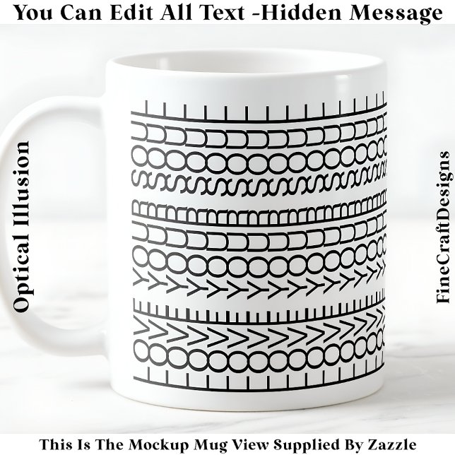 Caneca De Café Hidden Message Love Your Soul, Custom 109Bb Quote (Criador carregado)