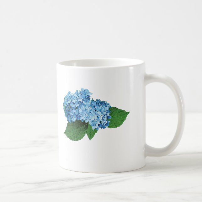 Caneca De Café Hidrangea Azul Claro (Direita)