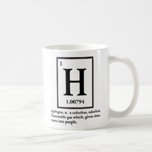 Caneca De Café hidrogênio - um gás que transforme em pessoas