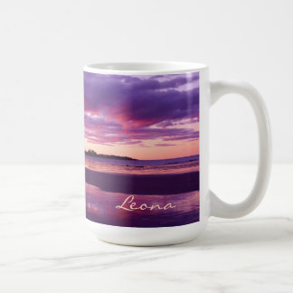 Caneca De Café Higgins Beach Sunrise Nome Panorâmico Monograma