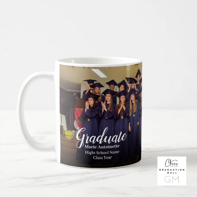 Caneca De Café High School Group Class Photo Graduation (High School Group Class Photo Graduation Coffee Mug)