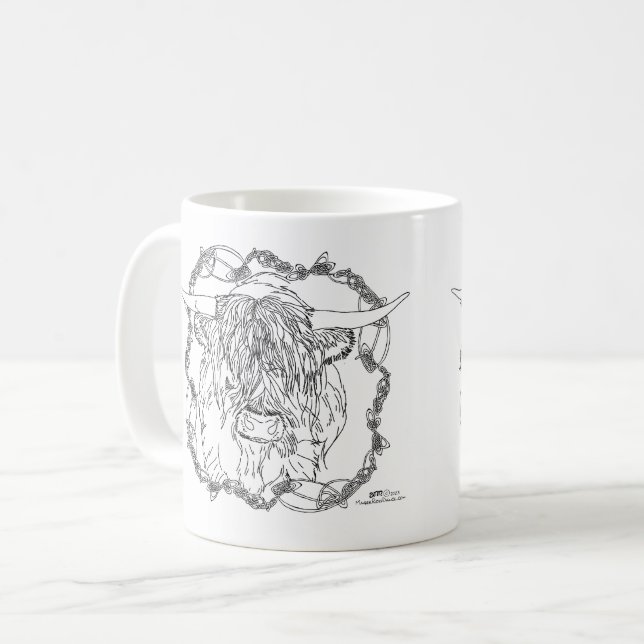 Caneca De Café Highland "Coo" (Frente Esquerda)