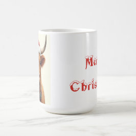 Caneca De Café Highland Cow Christmas