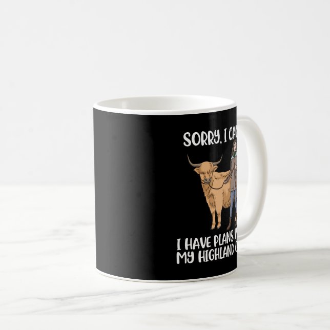 Caneca De Café Highland Cow Lover Women Scottish Highland Vow (Frente Esquerda)