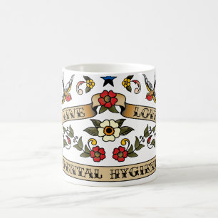 Caneca De Café Higiene dental do amor vivo