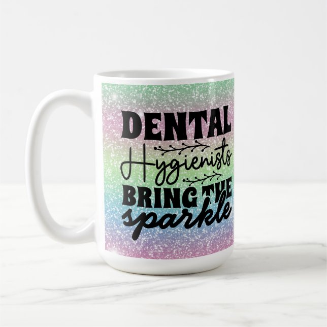 Caneca De Café Higienista Dental Bling do Sparkle (Esquerda)