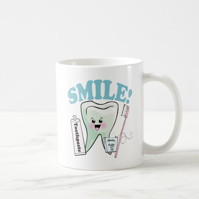 Caneca De Café Higienista dental do dentista (Direita)