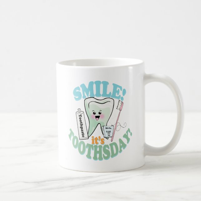 Caneca De Café Higienista dental do dentista engraçado (Direita)